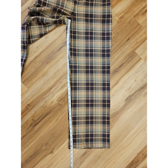 BP Women's High Waist Checkered Brown Plaid Trousers Size Small - Picture 10 of 13